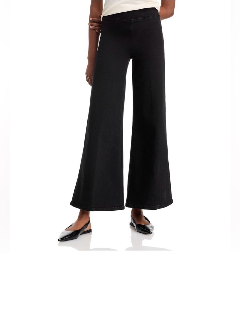 FRAME Jetset Wide Leg Jeans | Size 2 | Sheen Noir